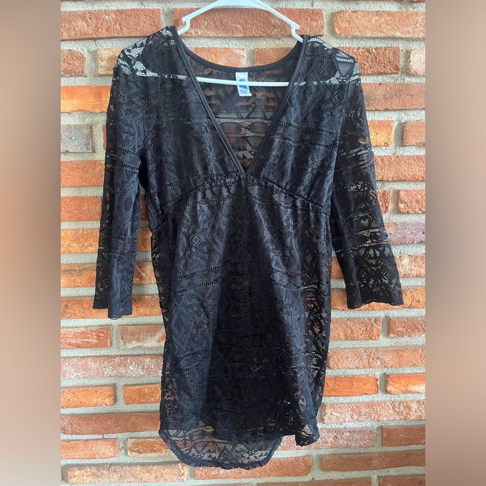 Aruba blue beach bikini shear cover up